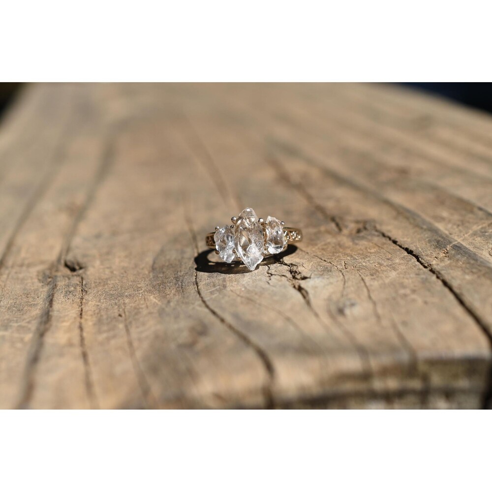 Size 7 Marquise Lake County Diamond Ring, 14k White Gold, Ethically Sourced